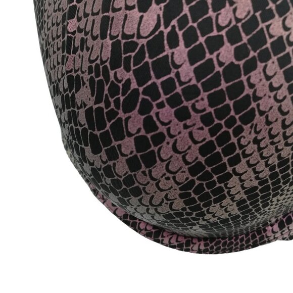 Victorias Secret Lined Demi Snakeskin Black Bra Size 36B Metallic Rubbery - Picture 6 of 7